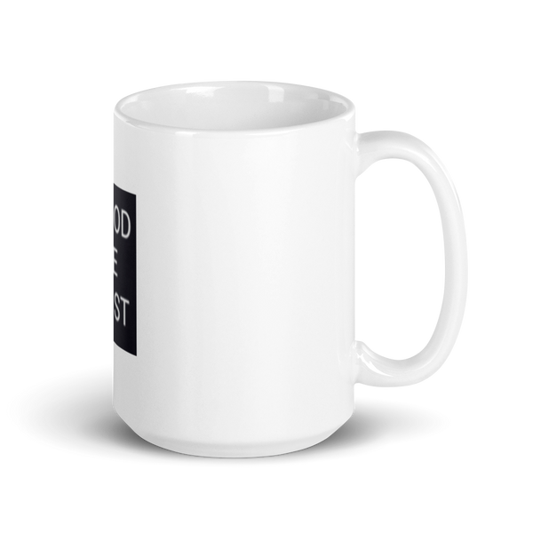 White glossy mug